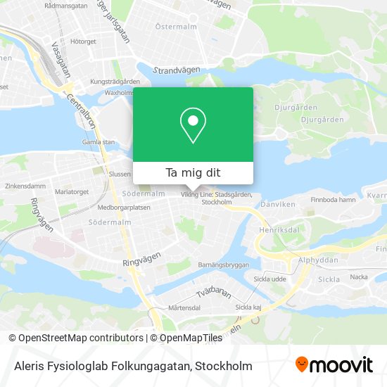 Aleris Fysiologlab Folkungagatan karta