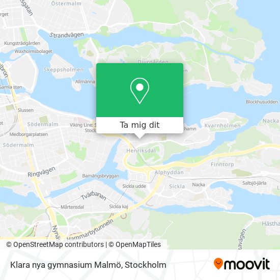 Klara nya gymnasium Malmö karta