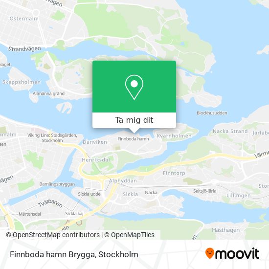 Finnboda hamn Brygga karta