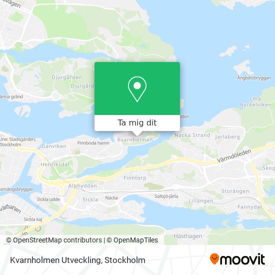 Kvarnholmen Utveckling karta