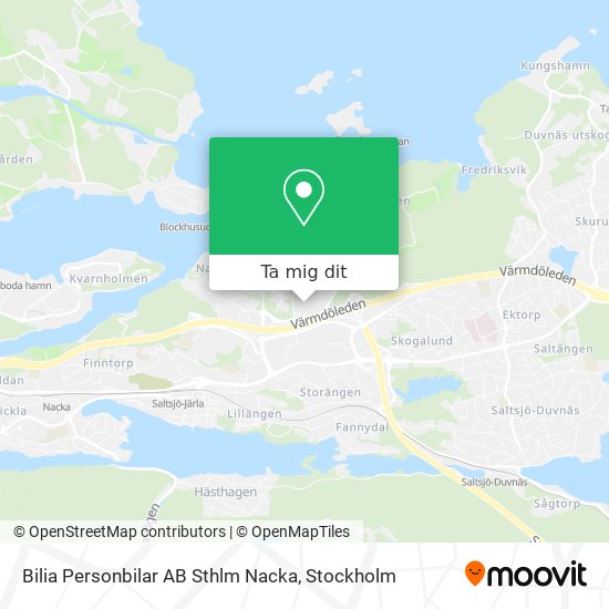 Bilia Personbilar AB Sthlm Nacka karta