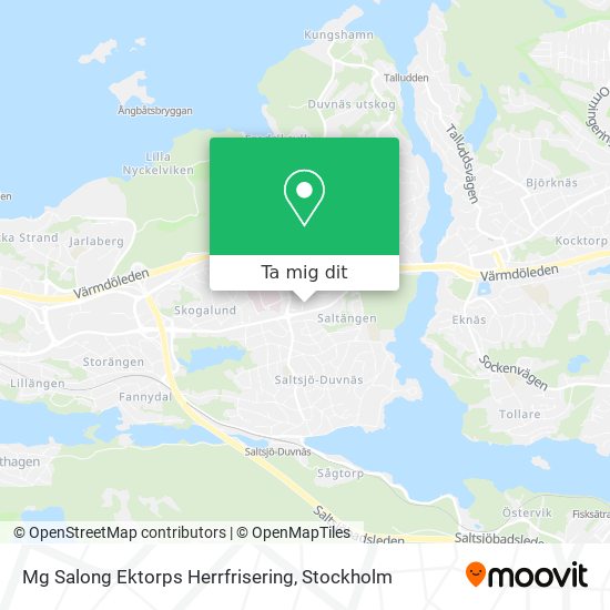 Mg Salong Ektorps Herrfrisering karta