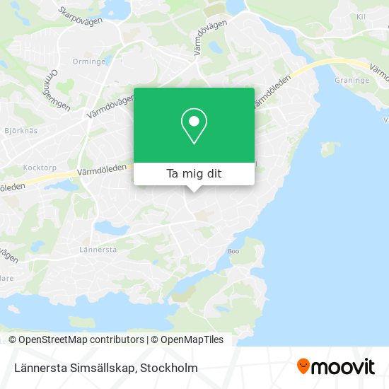 Lännersta Simsällskap karta