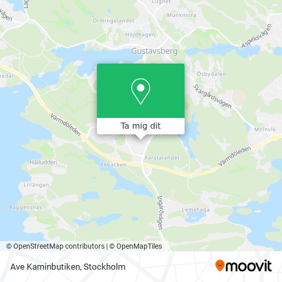 Ave Kaminbutiken karta