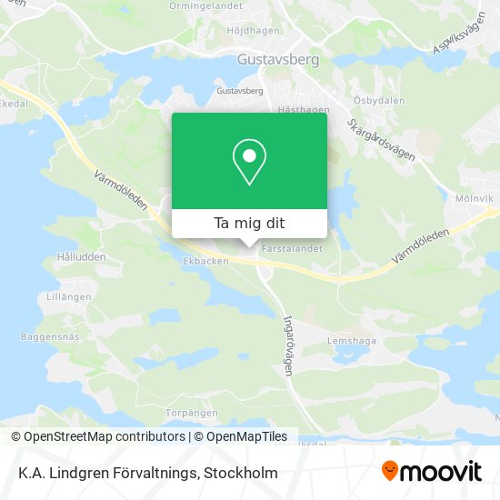 K.A. Lindgren Förvaltnings karta