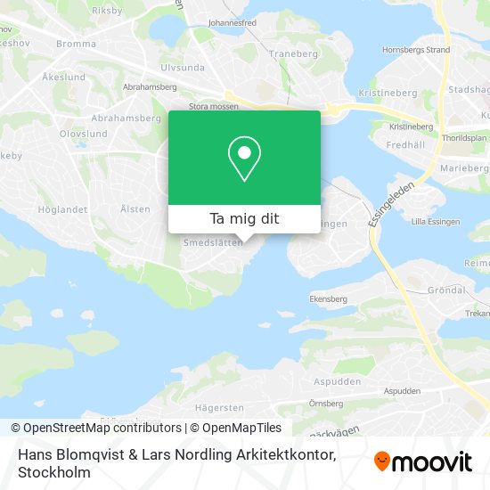Hans Blomqvist & Lars Nordling Arkitektkontor karta