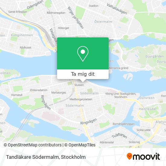 Tandläkare Södermalm karta