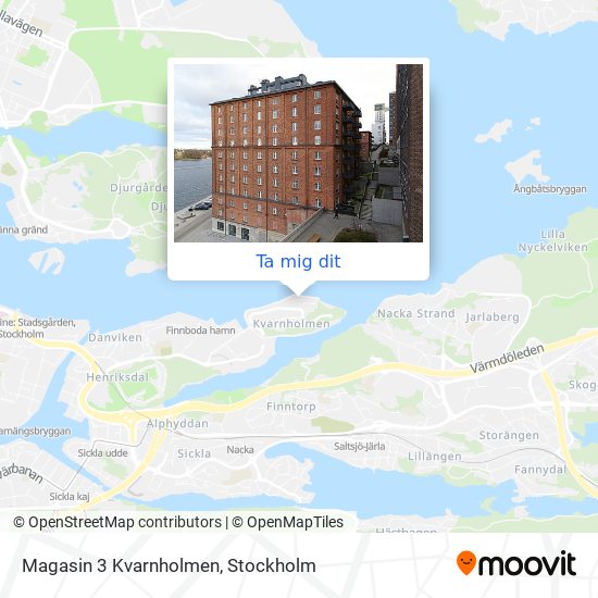 Magasin 3 Kvarnholmen karta