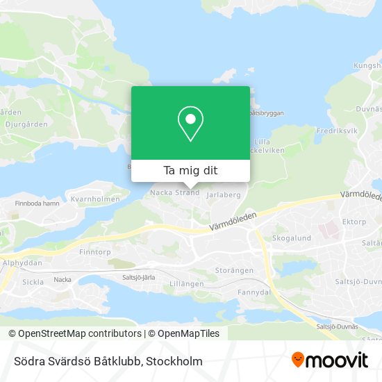 Södra Svärdsö Båtklubb karta