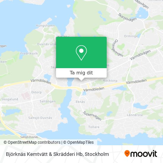 Björknäs Kemtvätt & Skrädderi Hb karta