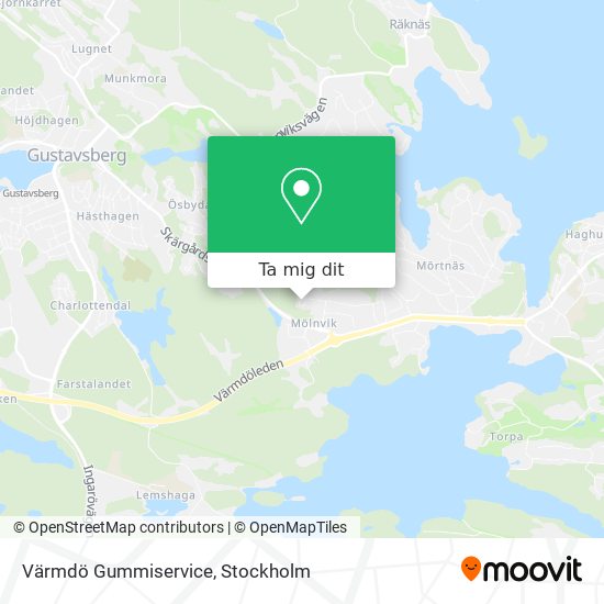 Värmdö Gummiservice karta