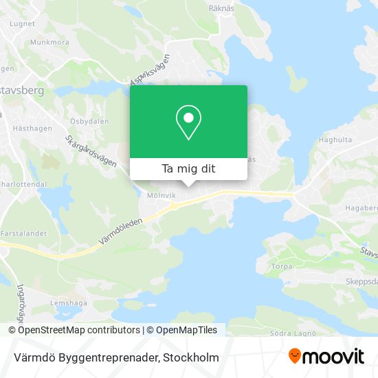 Värmdö Byggentreprenader karta