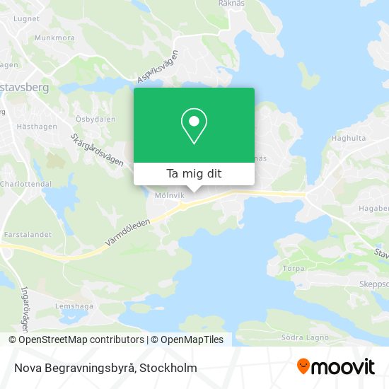 Nova Begravningsbyrå karta