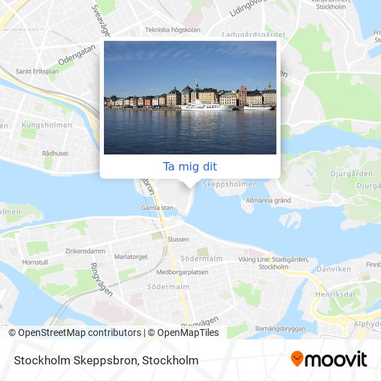 Stockholm Skeppsbron karta