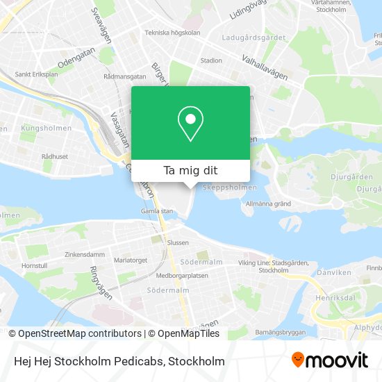 Hej Hej Stockholm Pedicabs karta