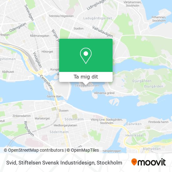 Svid, Stiftelsen Svensk Industridesign karta