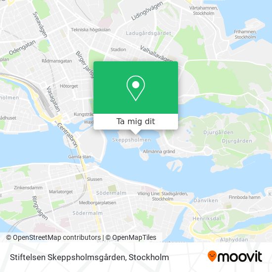 Stiftelsen Skeppsholmsgården karta