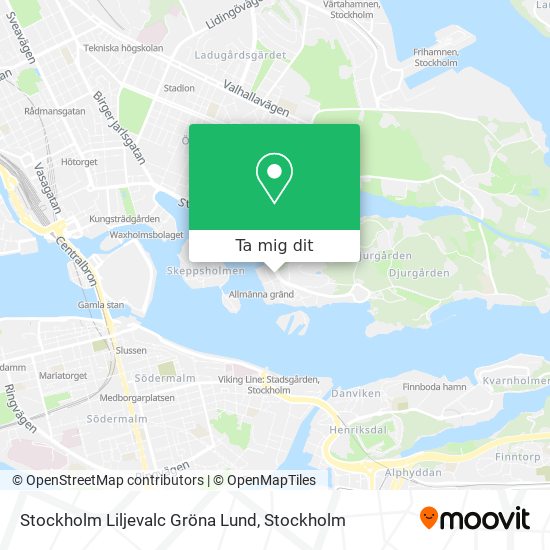 Stockholm Liljevalc Gröna Lund karta