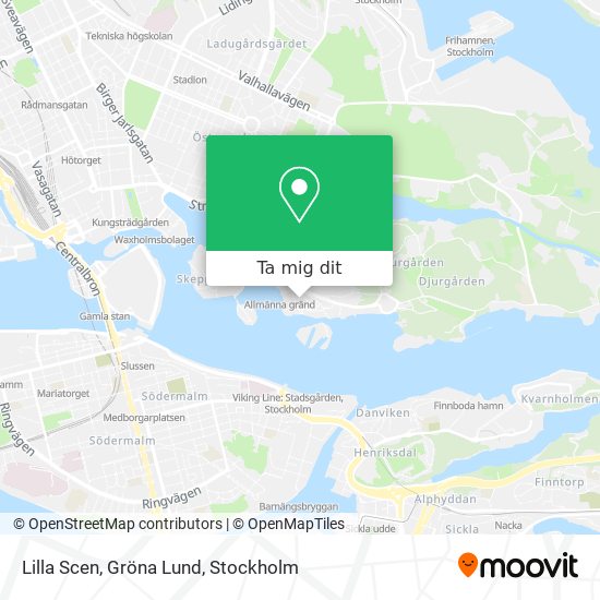 Lilla Scen, Gröna Lund karta