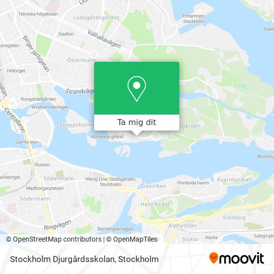 Stockholm Djurgårdsskolan karta