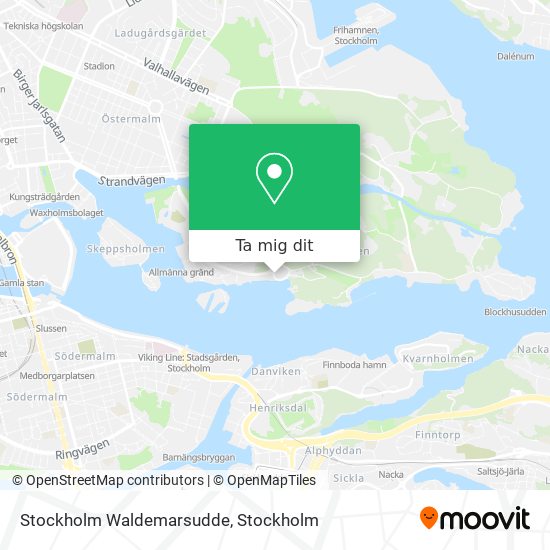 Stockholm Waldemarsudde karta