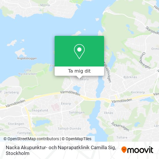 Nacka Akupunktur- och Naprapatklinik Camilla Sig karta