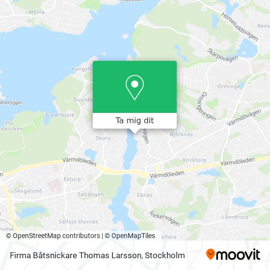 Firma Båtsnickare Thomas Larsson karta