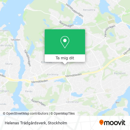 Helenas Trädgårdsverk karta