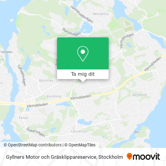 Gyllners Motor och Gräsklippareservice karta