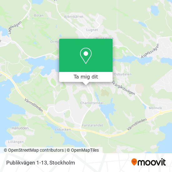Publikvägen 1-13 karta