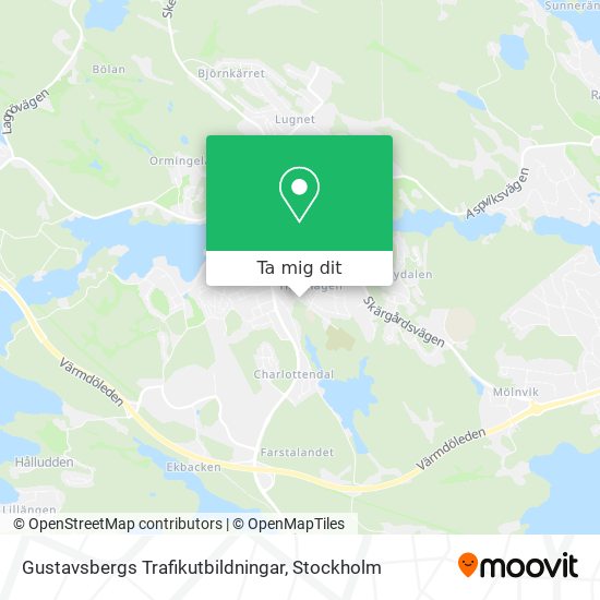 Gustavsbergs Trafikutbildningar karta