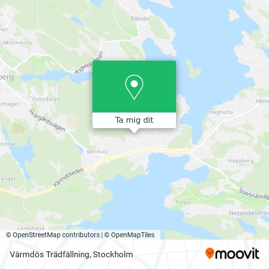 Värmdös Trädfällning karta