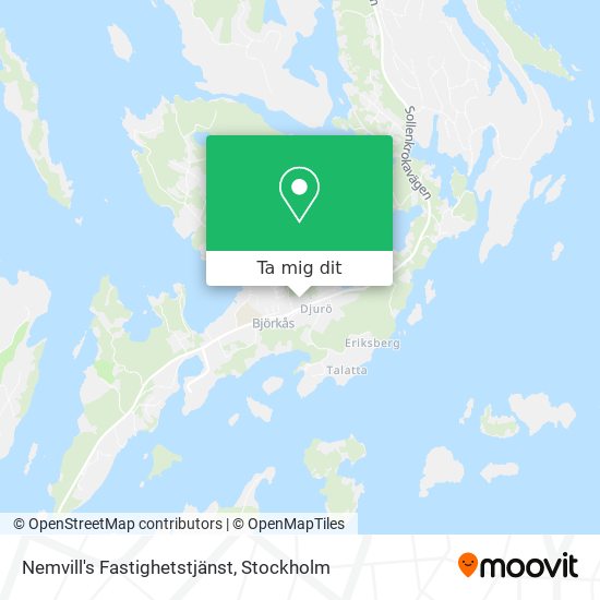 Nemvill's Fastighetstjänst karta