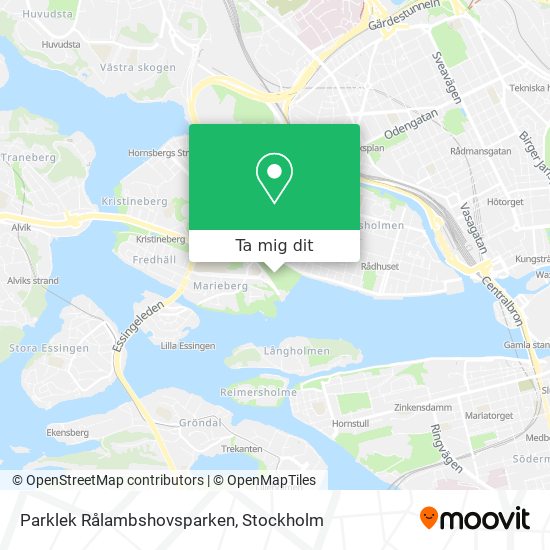 Parklek Rålambshovsparken karta