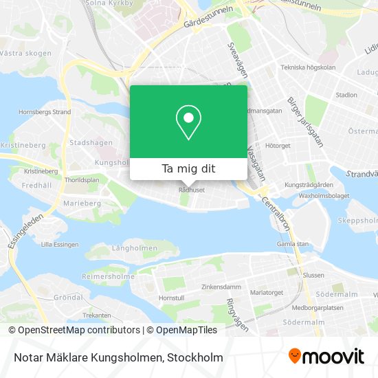 Notar Mäklare Kungsholmen karta