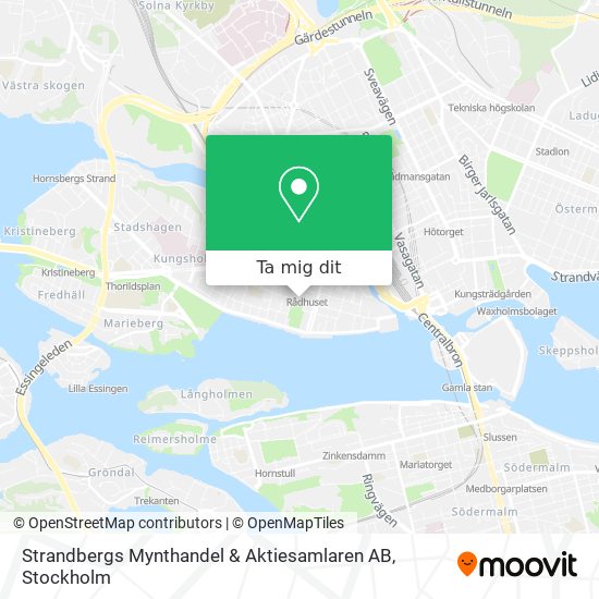 Strandbergs Mynthandel & Aktiesamlaren AB karta