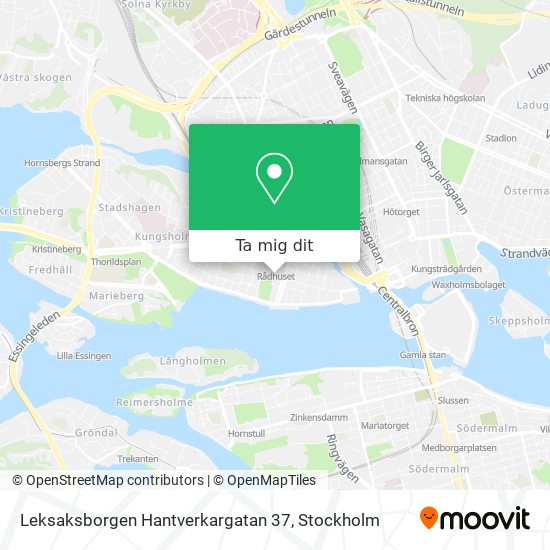 Leksaksborgen Hantverkargatan 37 karta