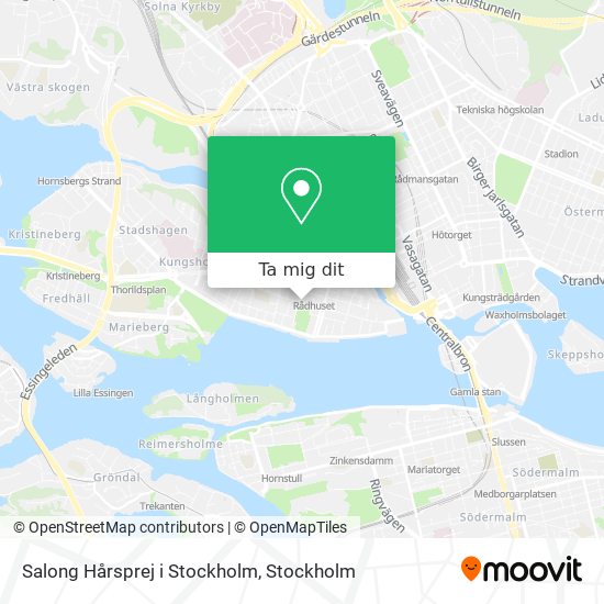 Salong Hårsprej i Stockholm karta