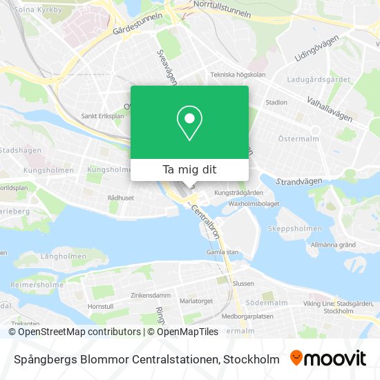 Spångbergs Blommor Centralstationen karta
