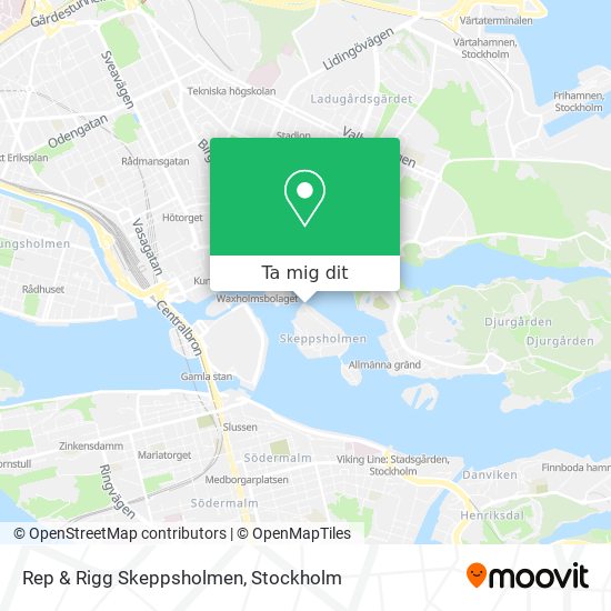 Rep & Rigg Skeppsholmen karta