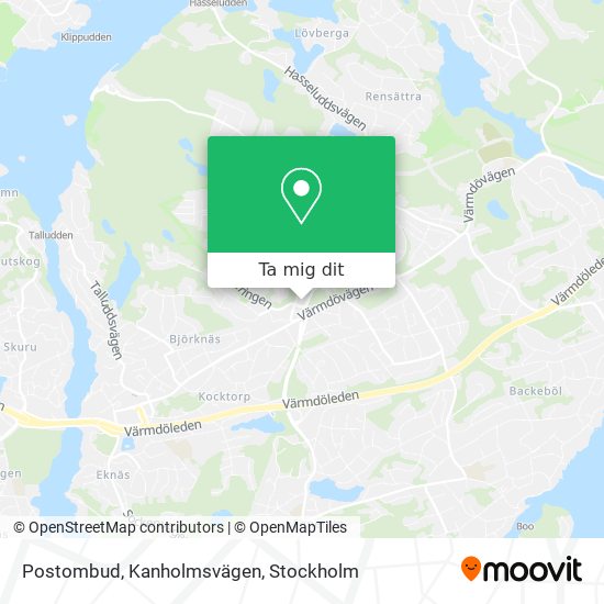 Postombud, Kanholmsvägen karta