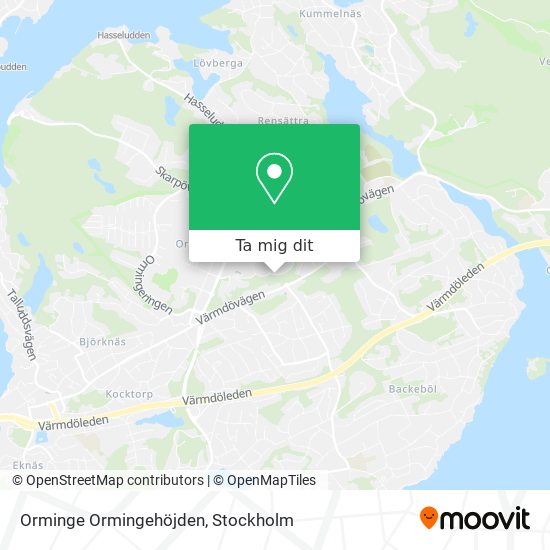 Orminge Ormingehöjden karta