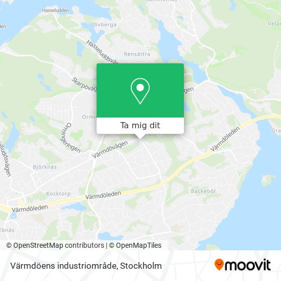 Värmdöens industriområde karta