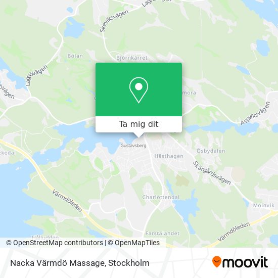 Nacka Värmdö Massage karta