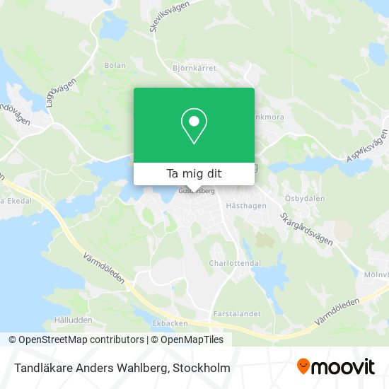 Tandläkare Anders Wahlberg karta