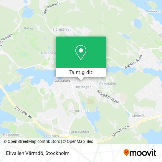 Ekvallen Värmdö karta