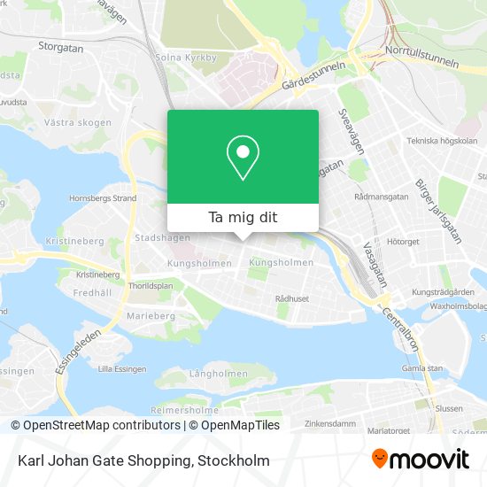 Karl Johan Gate Shopping karta
