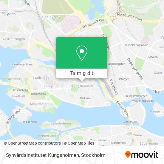 Synvårdsinstitutet Kungsholmen karta