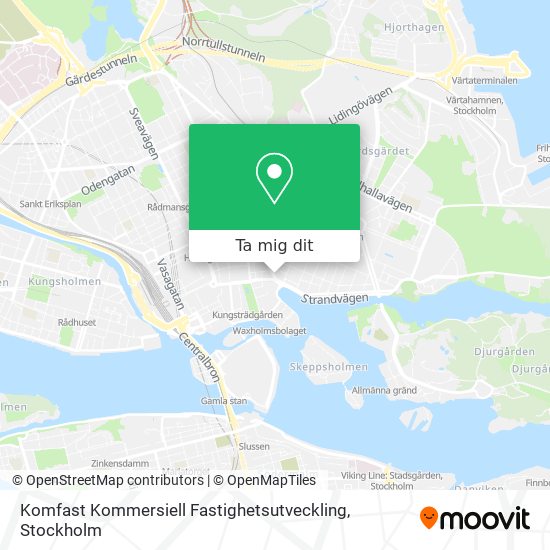 Komfast Kommersiell Fastighetsutveckling karta