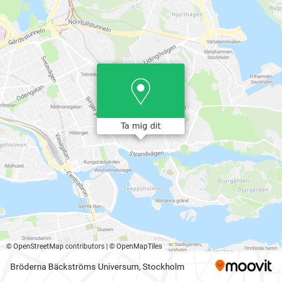 Bröderna Bäckströms Universum karta